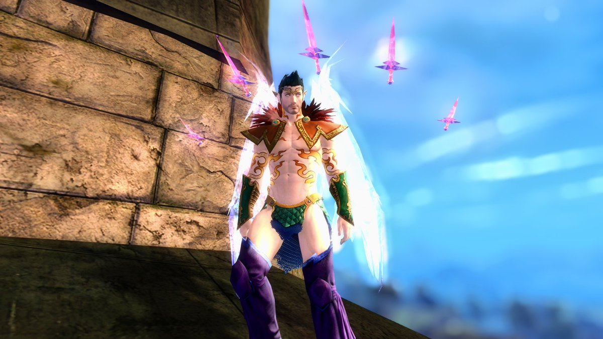 psofomar's tweet photo. I made adjustments (swapped the shoulders out) because the others looked a bit too gaudy.
#gw2mesmer #gw2 #guildwars2 #gw2human https://t.co/VtzqWbFYj7