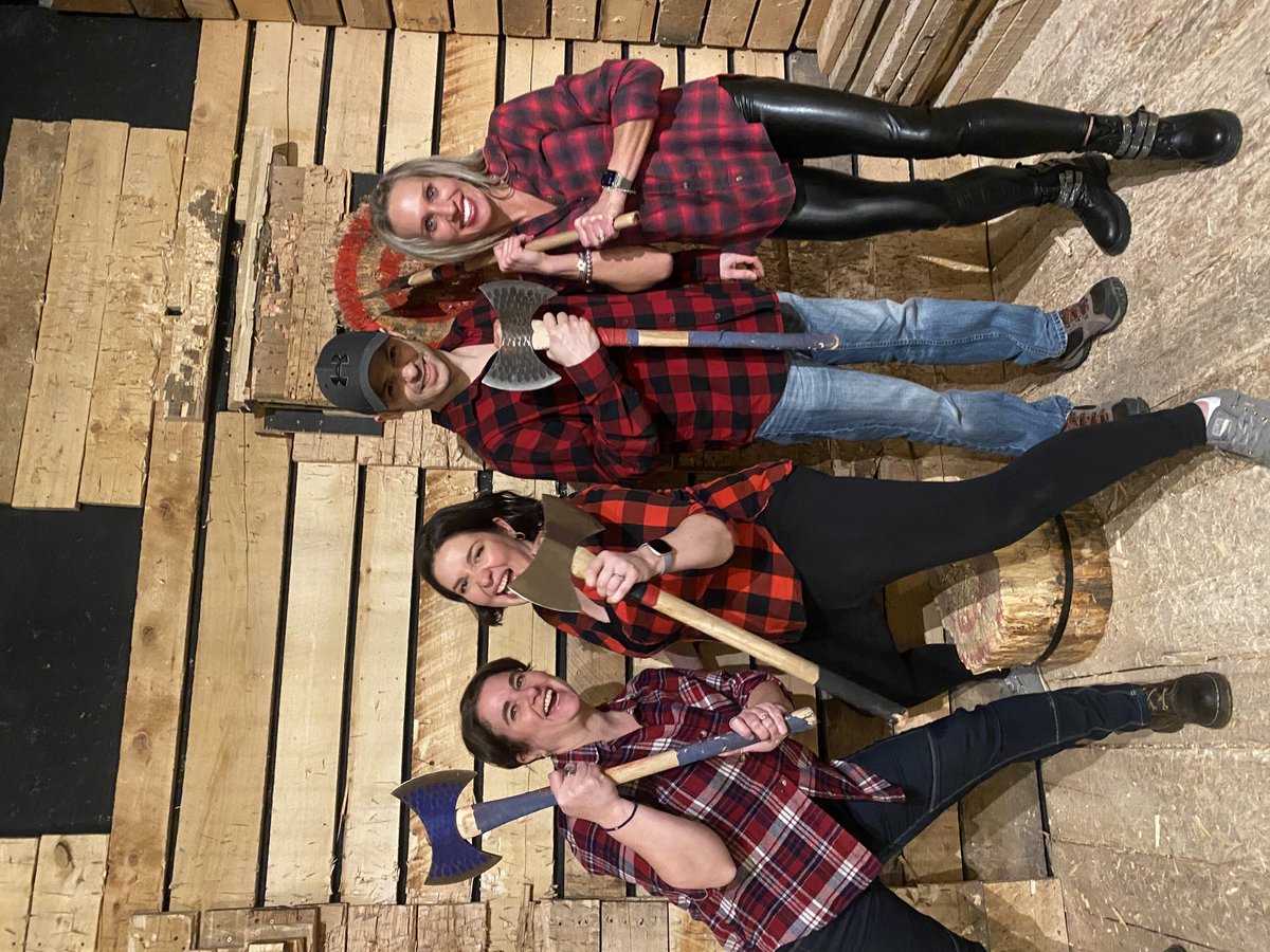 4Caseley's tweet photo. I can honestly say that the BEST thing that came out of doing my Masters was the bond formed with these three! Love you to the moon and back @melvanp10, @AmandaMangione  and @MrJaysClass!
Thank you @timberloungeaxe for an amazing evening! https://t.co/PjVuahIEcO