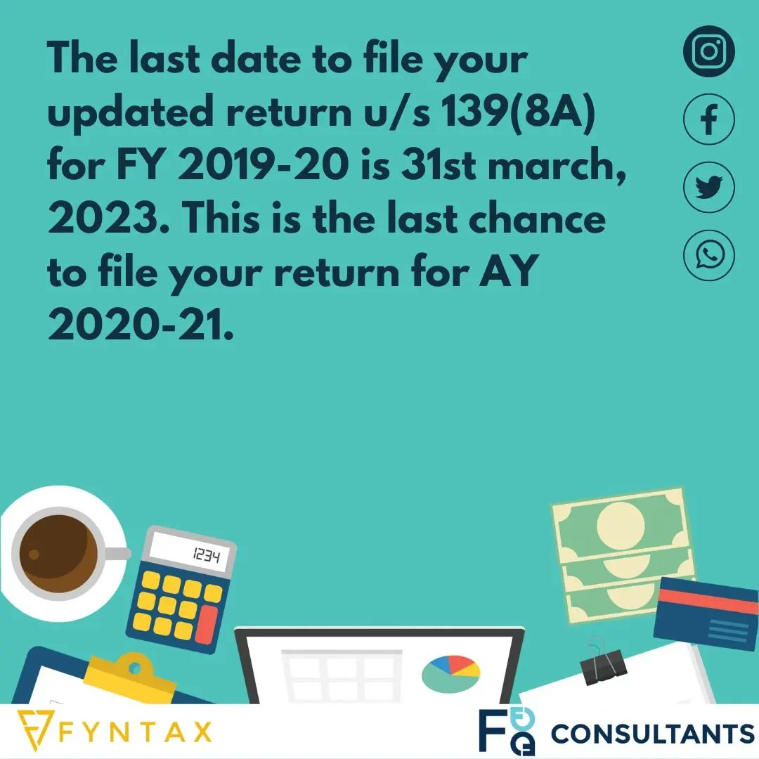 fyntax's tweet photo. With the financial year 2022-23 coming to an end, go through the checklist to ensure that you aren't missing out on anything.
.
.
.
#Fyntax #FyntaxIndia #f8consultants #incometax #startupindia #taxplanning #gst #entrepreneur #finance https://t.co/kNSxMJgtix