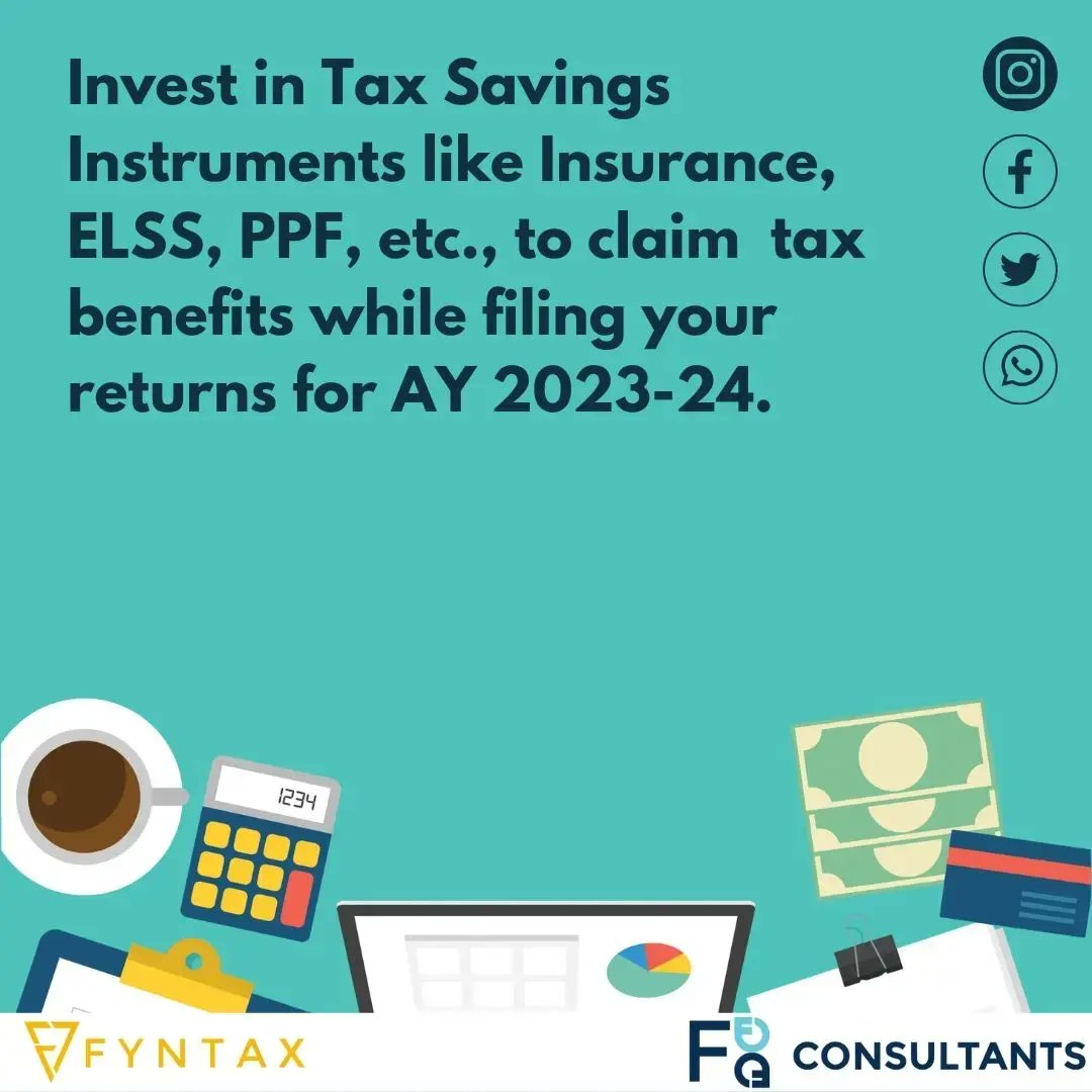 fyntax's tweet photo. With the financial year 2022-23 coming to an end, go through the checklist to ensure that you aren't missing out on anything.
.
.
.
#Fyntax #FyntaxIndia #f8consultants #incometax #startupindia #taxplanning #gst #entrepreneur #finance https://t.co/0bSUkqrxkr