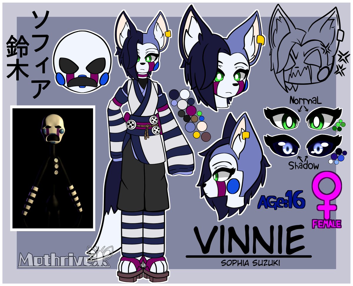 Mothrive_01's tweet photo. More information here: https://t.co/uzbNp8RGHH
#Vinnie #ReversePuppet #Sophia #FiveNightsAtCandys #FNAC #FNAF #Puppet #Marionette #Furry #Anthro #Kemono #Wolf #FnafFangame #獣 #ケダモノ #狼 #ウルフ #リバースパペット #FnafAu #PaintedFaces https://t.co/fnRlfNLeVA