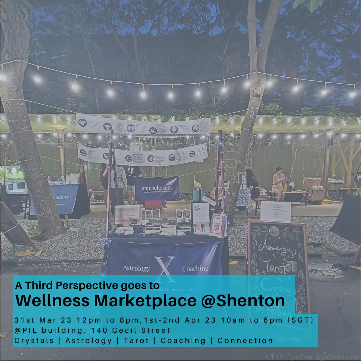I'm proud to announce that I'd be part of the Wellness Marketplace happening at Shenton organised by Athma Soulutions two Fridays from now!

As usual, I'd be doing taster #natalchart readings and #tarot using my coach approach, so be sure to come down with your birth details!