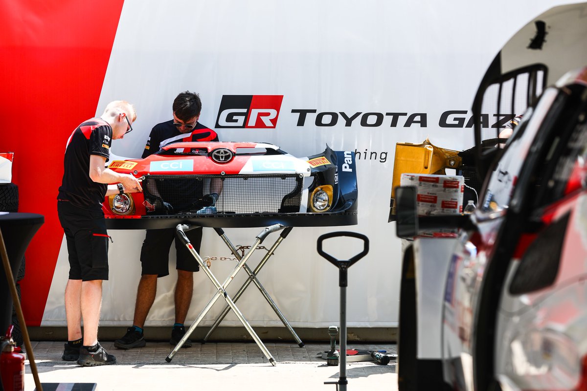 TGR_WRC's tweet photo. Getting ready for gravel 👌

#ToyotaGAZOORacing #GRYaris #WRC #RallyMexico 🇲🇽 https://t.co/4T6ooQVeUi
