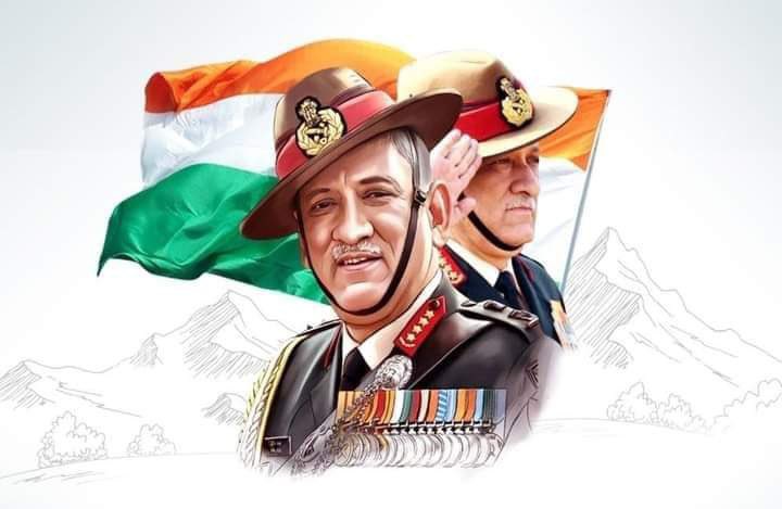 ShoaibIND's tweet photo. “पहली गोली हमारी नही होगी पर उसके बाद हम गोलियों की गिनती भी नही करेंगे...”

Salute and tribute to the country’s first Chief of Defense Staff (CDS) General Vipin Rawat on his birth anniversary. You’re an inspiration to all Indians. Jai Hind! 💐🇮🇳🙏 https://t.co/3YaPctJEMd
