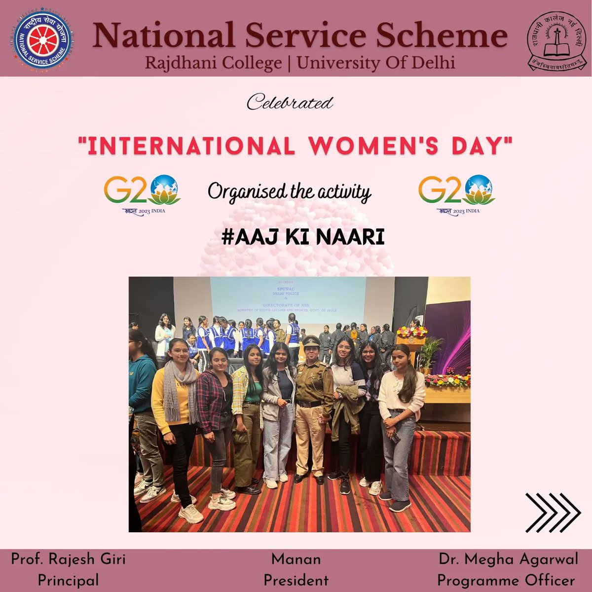 NSS_Rajdhani's tweet photo. Here are some Glimpses of the activity #AajKiNaari under the Celebrations of #internationalwomensday .
.
.
Regards 🌸
National Service Scheme
Rajdhani College https://t.co/A2KENwpzuf