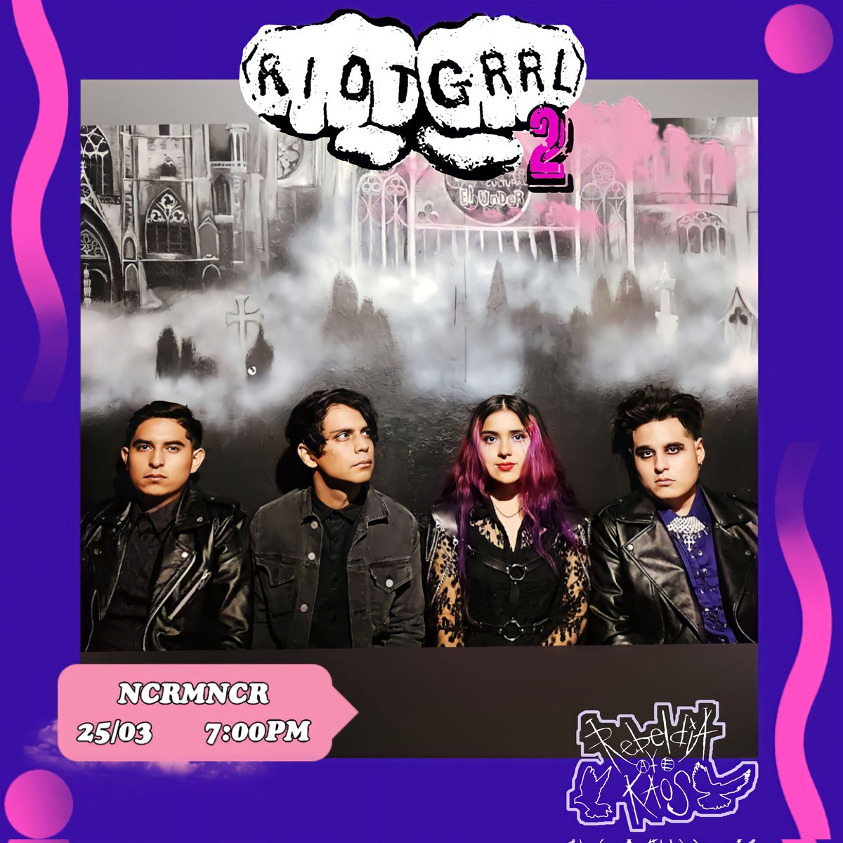 yulipopmx's tweet photo. Se estarán presentando ncrmncr  con un #darkwave y #Postpunk en el RIOT GRRL/LADY FEST CHIHUAHUA  este sábado 25 de marzo en el @donburromx a partir de las 7:00pm 

Dany la vocalista es pionera en el género Darkwave &amp; Post Punk  en la ciudad de Chihuahua 🎤💜♀️
#ladyfest #8m https://t.co/g4fdB7Vx66