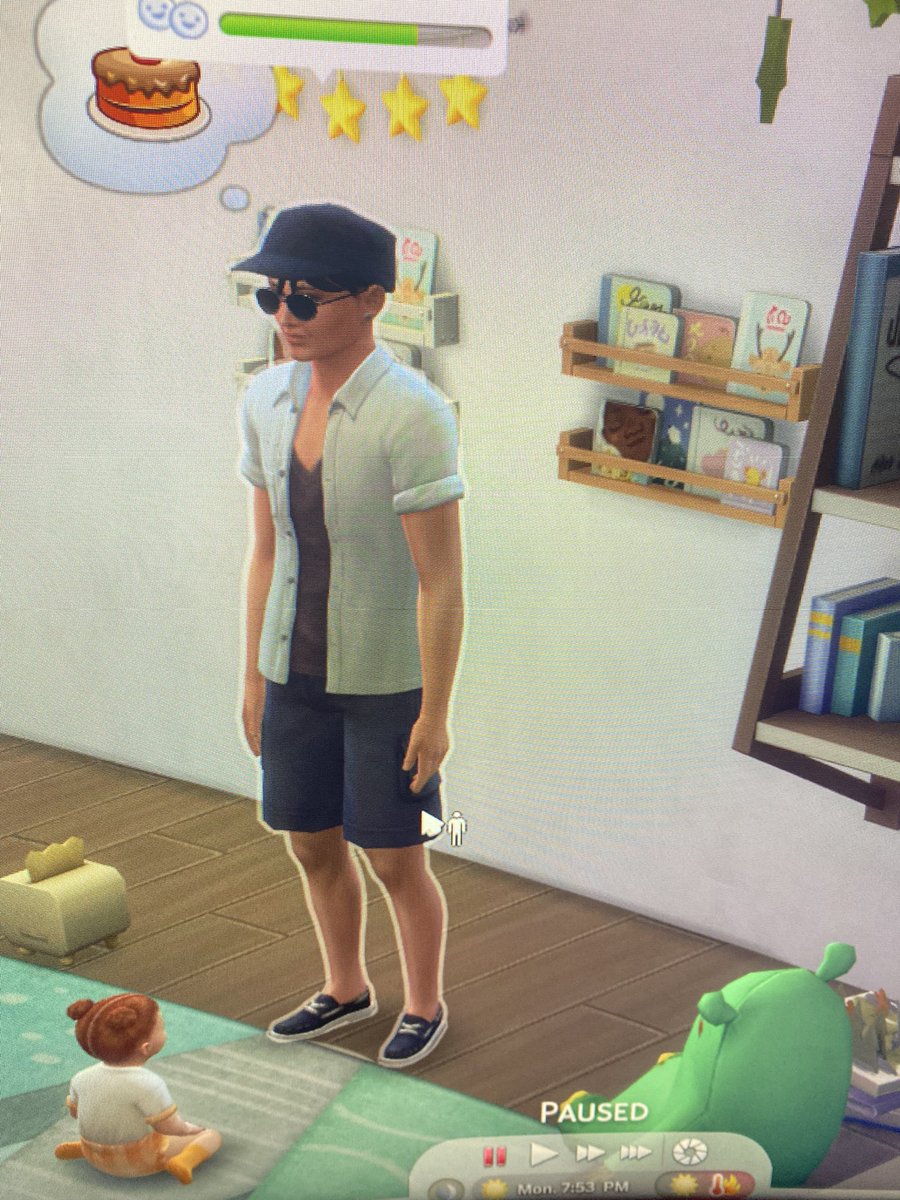 escapetoaplace's tweet photo. @TheSims, very excited for #GrowingTogether but why is the “my first library” so tall on the wall, wouldn’t it make sense for it to be lower#Sims4 https://t.co/A25axSnUAv