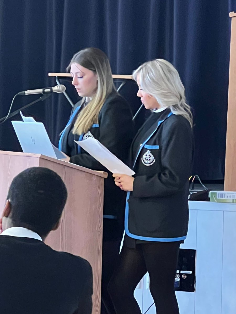 _stcolumba's tweet photo. SCQF awareness Week continues….this time it was SCQF Ambassadors, Sophie and Aimee, who presented to S2 at assembly. @SCQFPartnership #SCQFWeek23 https://t.co/wlHzDCYeDB