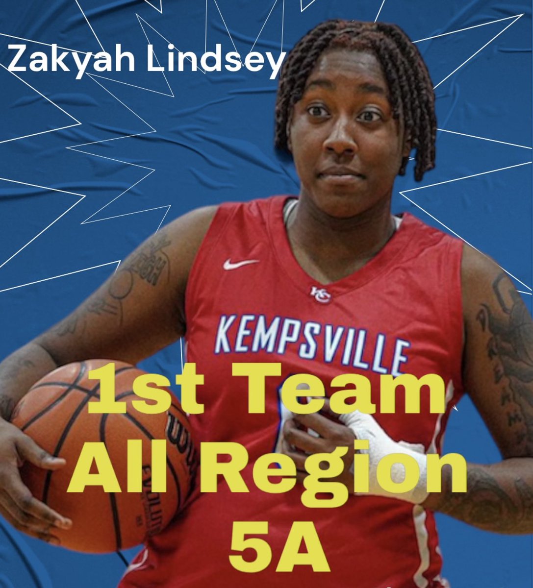 Congratulations to Zakyah Lindsey on making 1st Team All Region 5A.