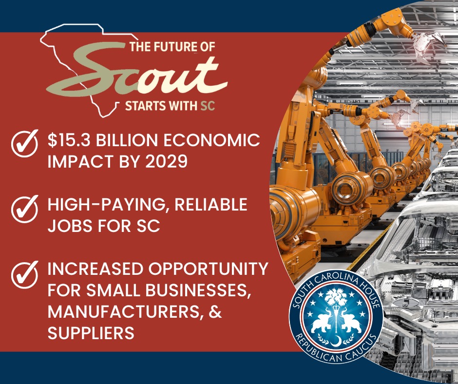 HartnettFor110's tweet image. Transformative Investment ✅The Scout Motors&apos; investment has made it to the desk of Gov McMaster. This is a historic investment that will bring high paying jobs, small business and manufacturing opportunities, and shows the world that South Carolina is ready to do business.