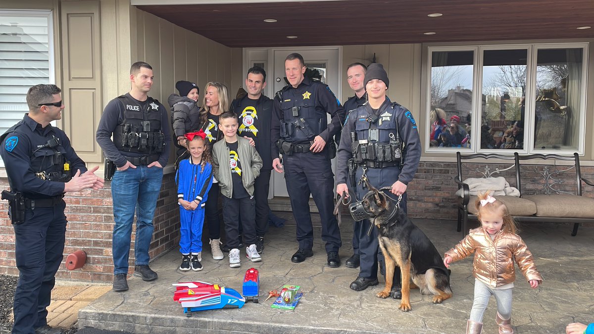 This afternoon, the funds were donated to Joey &amp; his family at their home, immediately followed by a vehicle parade of ECC families &amp; other supporters within the community, including emergency vehicles from the Bloomingdale police &amp; fire departments. Today, we’re all #JoeyStrong!
