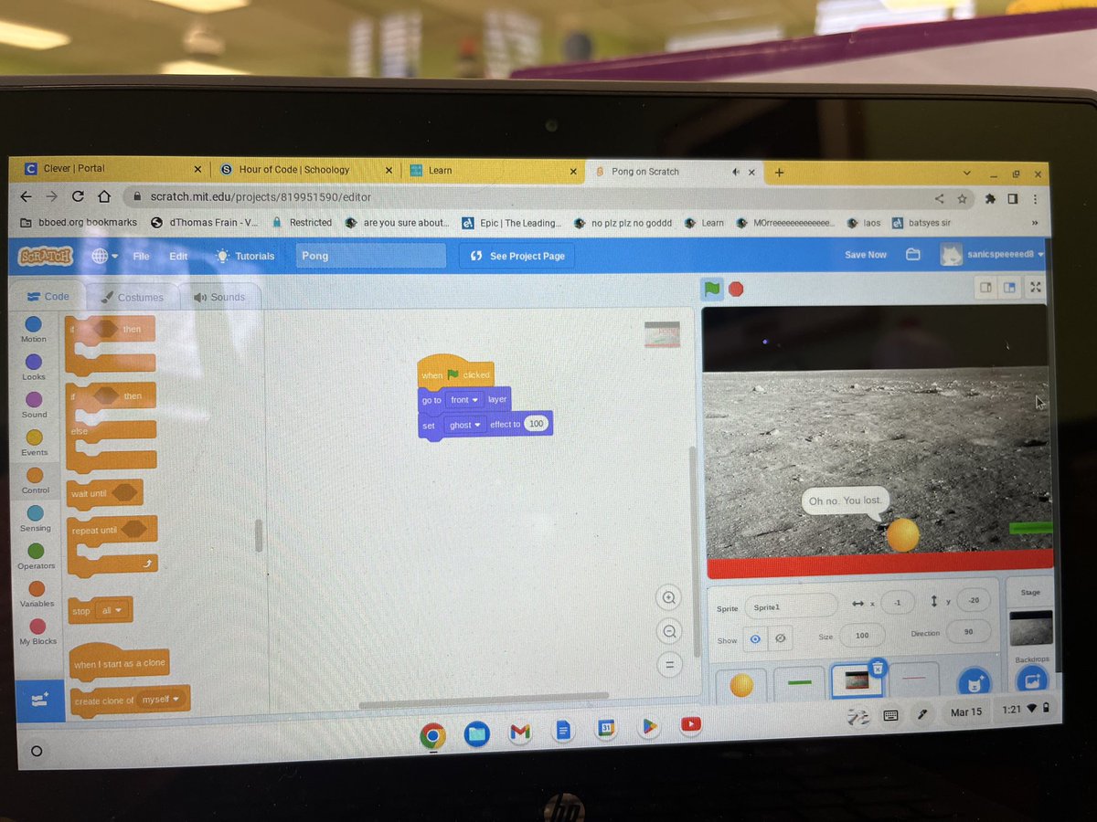 Henry Harris School (@hehhawks1) on Twitter photo Dr. Mason’s grade 2 student Thomas Frain doesn’t just play video games— he CREATES them! Today he took the initiative to create his own Pong-style game in Scratch, complete with a space theme, music, and a thumbnail. Great job Thomas! <a href="/BayonneBOE/">BayonneBOE</a> <a href="/BPSTechDept1/">Bayonne Technology Department</a> Dr. Mason’s grade 2 student Thomas Frain doesn’t just play video games— he CREATES them! Today he took the initiative to create his own Pong-style game in Scratch, complete with a space theme, music, and a thumbnail. Great job Thomas! <a href="/BayonneBOE/">BayonneBOE</a> <a href="/BPSTechDept1/">Bayonne Technology Department</a>