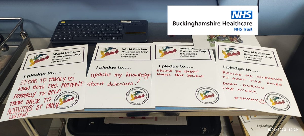 HGadsbyICU's tweet photo. #WDAD @BHTCriticalCare Delirium aware and improving practice. There is so much to learn and the impact on our HC systems is huge. Let's get it right and help our patients to survive well. @Supergirl37 @Molly39106680  @imogen_cotter @mitzdesai https://t.co/79InlQ1nAn