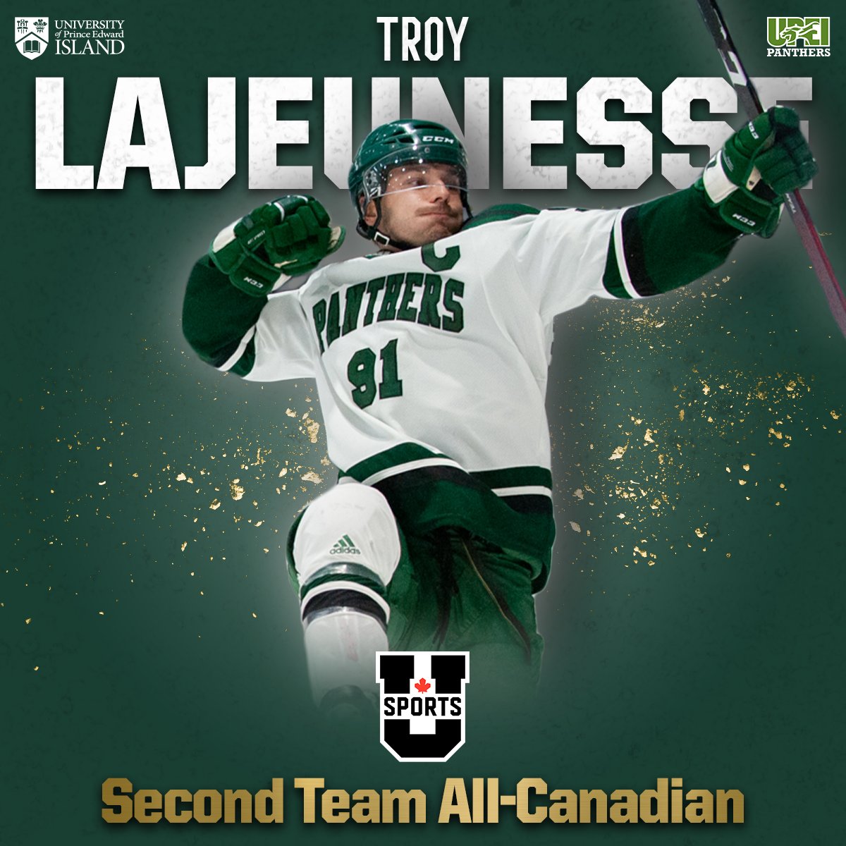 UPEIPanthers's tweet photo. It's official, he's one of the best players in Canada🇨🇦! Congrats to Second Team All-Canadian TROY LAJEUNESSE!

#GoPanthersGo | #Hockey https://t.co/hFHUyp6z7v