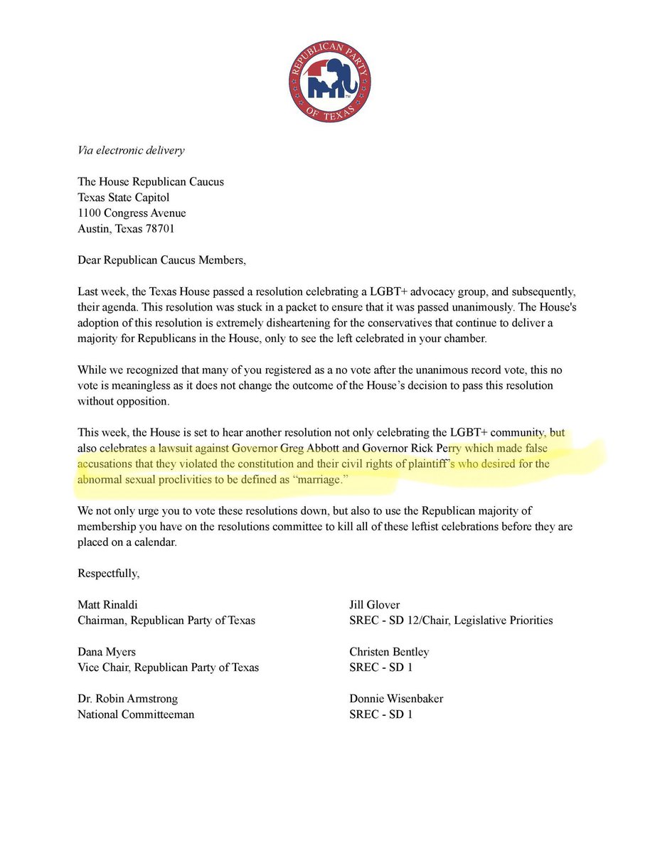 The ones who really have “abnormal sexual proclivities,” are the ones obsessed with hating gay and Trans people. 

Ain’t never seen this level of obsession with a topic as these Republicans and what’s behind someone’s underpants or whether someone likes tacos or hot dogs. #txlege