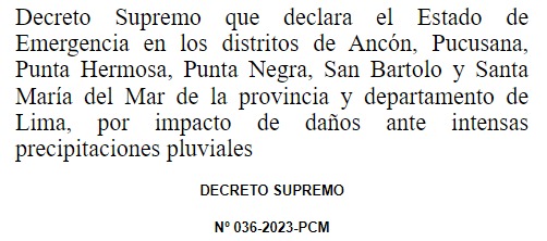 COENPeru's tweet photo. 🚨#COENInforma 
Ejecutivo declara Estado de Emergencia en seis distritos del departamento de Lima a fin de ejecutar medidas y acciones que garanticen la protección de la población ante el impacto de las intensas lluvias. | @pcmperu
➡️https://t.co/viN5uTKXM7 https://t.co/HujrJce3Fk