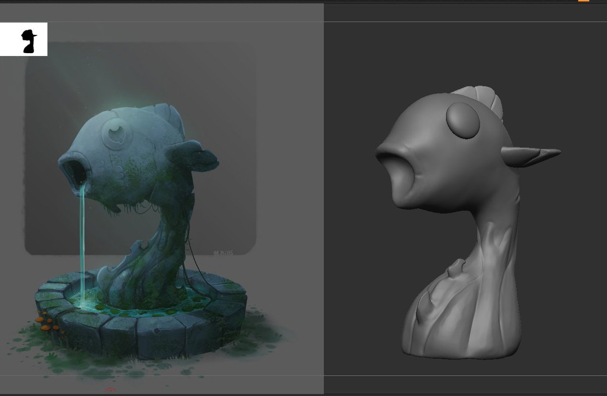 Another thing I am cooking up o.o 

#gameasset #zbrush #3Dmodelling #gamedev #3Dart #zbrushart #digitalsculpt