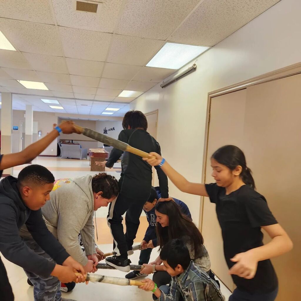 Some cooperative activities and a well earned delicious supper. Lastly we have the winning group in the teacher witch hunt. Ms.Melissa tried to hide but she got caught! Nice job!
