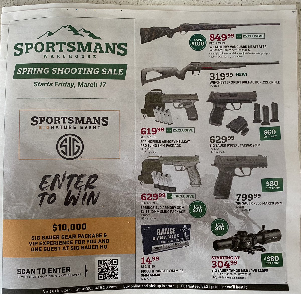 songsofjulian's tweet photo. I just received coupons for guns, in the mail! WTF? #onlyinamerica #gunsforsale #idontsupportthis #rewritethesecondamendment https://t.co/ZqrsgR7Cw3