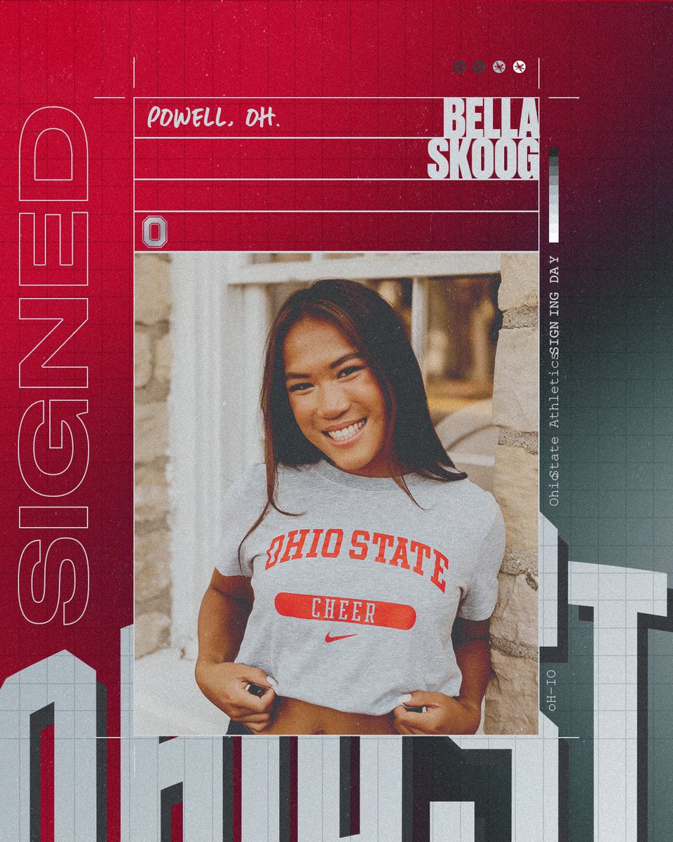 OSU_SpiritSquad's tweet photo. We are delighted to announce Bella Skoog as our next new team member joining us for the 2023-2024 season! #gobucks #buckeyes #ohiostate #cheer #collegecheer #allstarcheer #highschoolcheer #partnerstunt #tumbling #cheerscholarship @OLHScheer https://t.co/g08wEQPD62