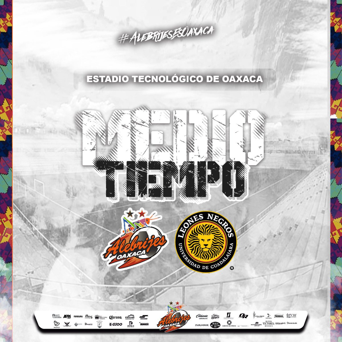 AlebrijesOaxaca's tweet photo. #ALEvsLEO ⏰1T
45'| Termina el primer tiempo 🆚 @LeonesNegrosCF con empate 0-0
#JuntosXLaTercera⭐️⭐️🏆
#AlebrijesEsOaxaca💚🖤🧡 https://t.co/YntFzgU1XG
