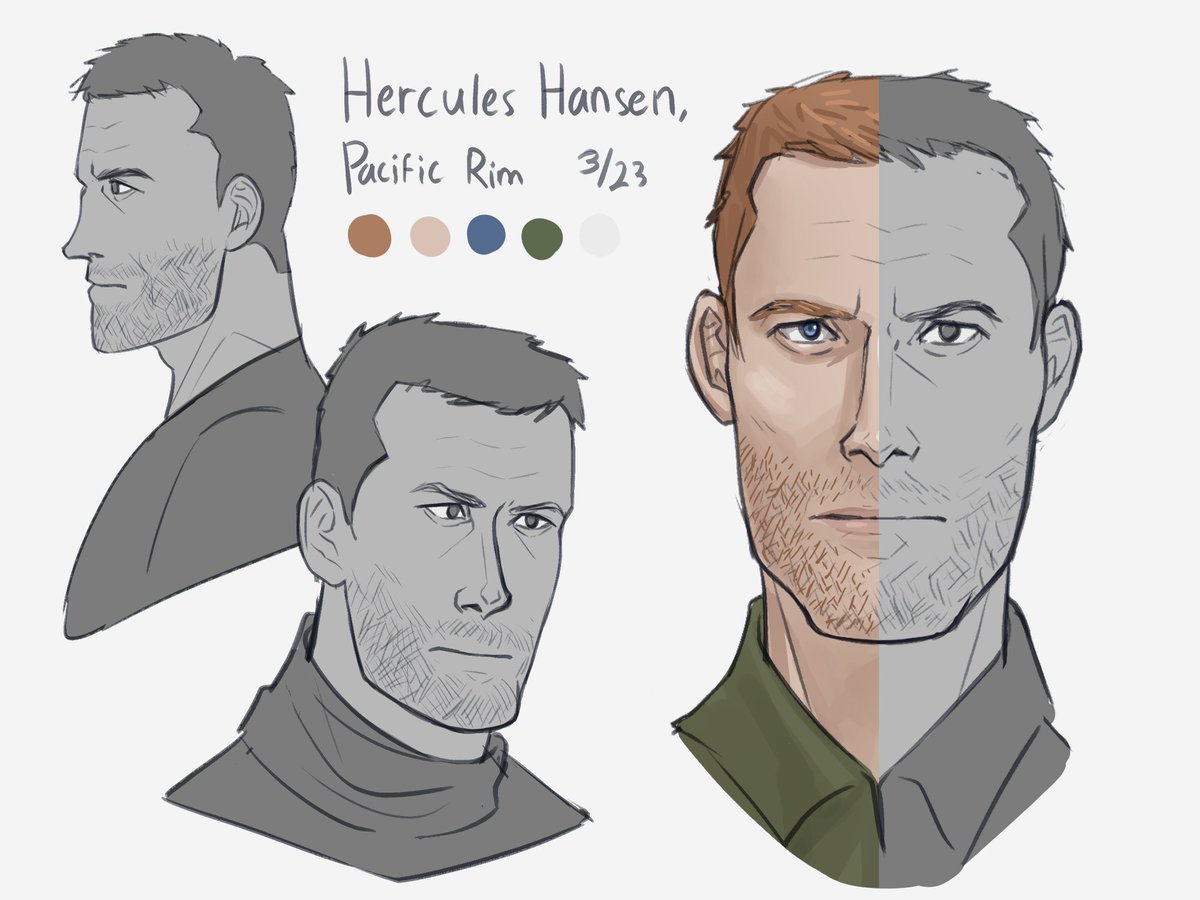 Rasher_Draws's tweet photo. What do you do when you have a hard time drawing your new favorite dilf? You spend 5 hours making a guide for him #herchansen https://t.co/umXpDbrIkT