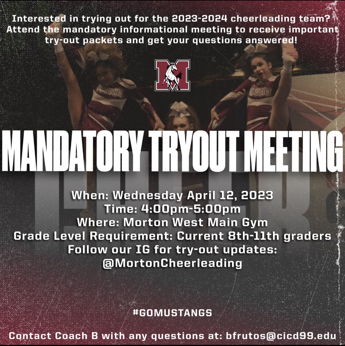 CALLING ALLLLLLL FUTURE MORTON CHEERLEADERS 📣📣📣📣📣📣📣