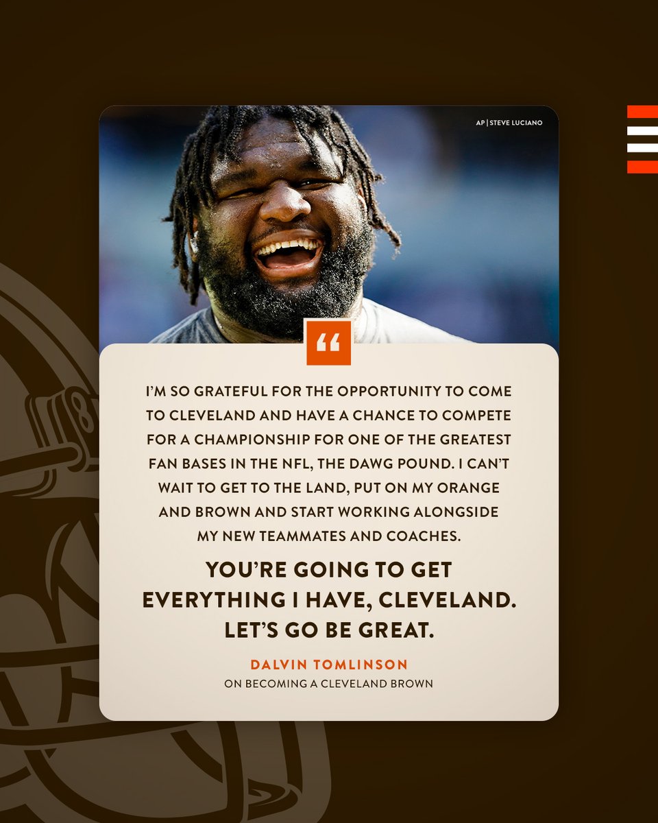 Browns's tweet photo. gets us 💯

@DalvinTomlinson = 🐶 https://t.co/nB1NjFtozp
