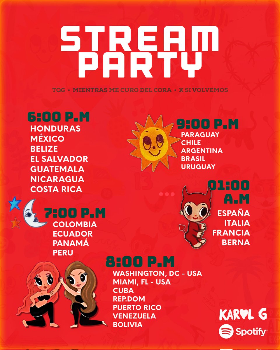 Karol G stream party AHORA!

link:ren.fm/9ZCUVcknkL96Mw…