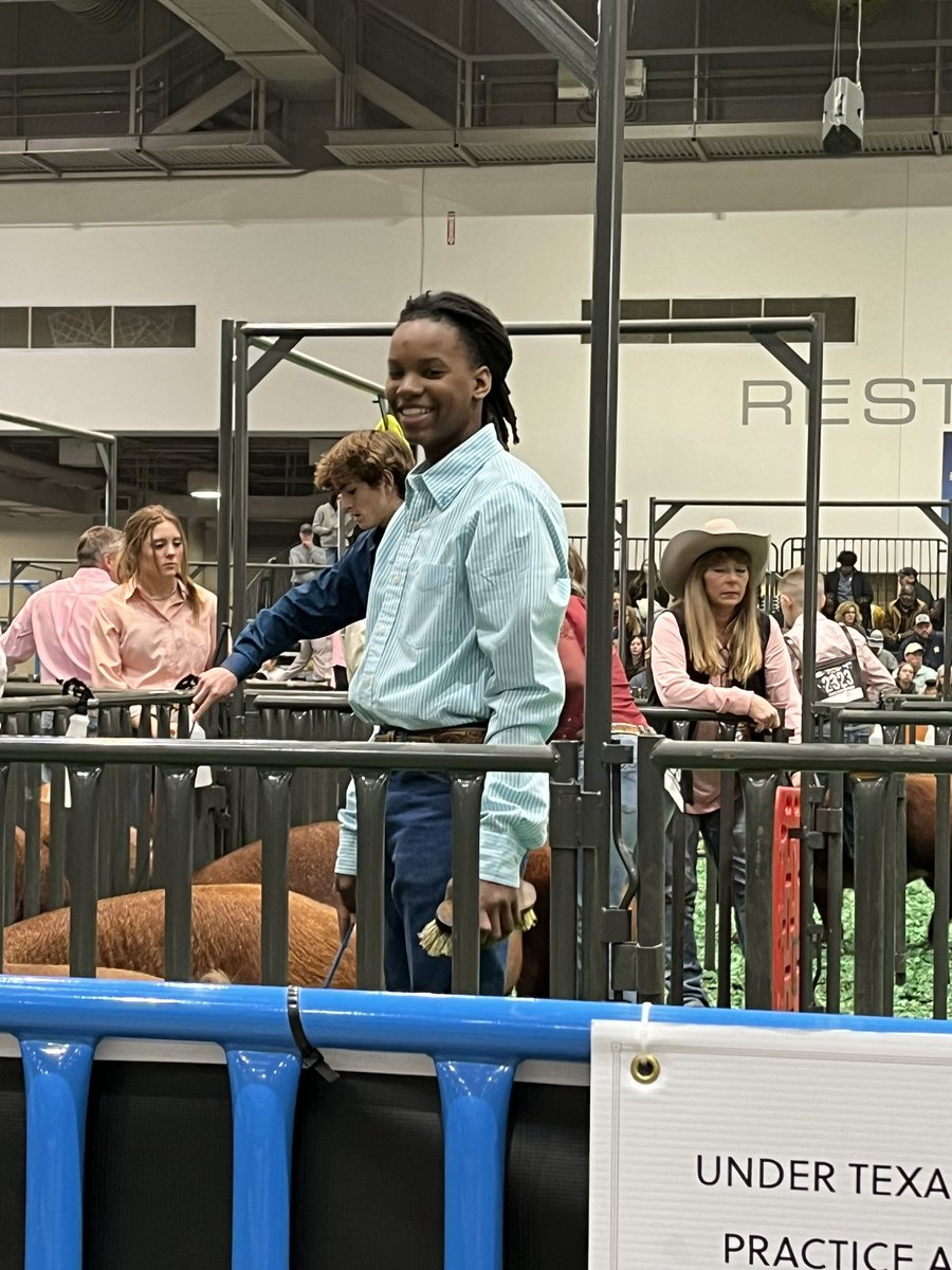 FFAHightower's tweet photo. From the pig show to steer classification. It’s been a full day at the rodeo. Good luck tomorrow to our steer kids! #hhsffa #hlsrbound https://t.co/jNviy51kC2