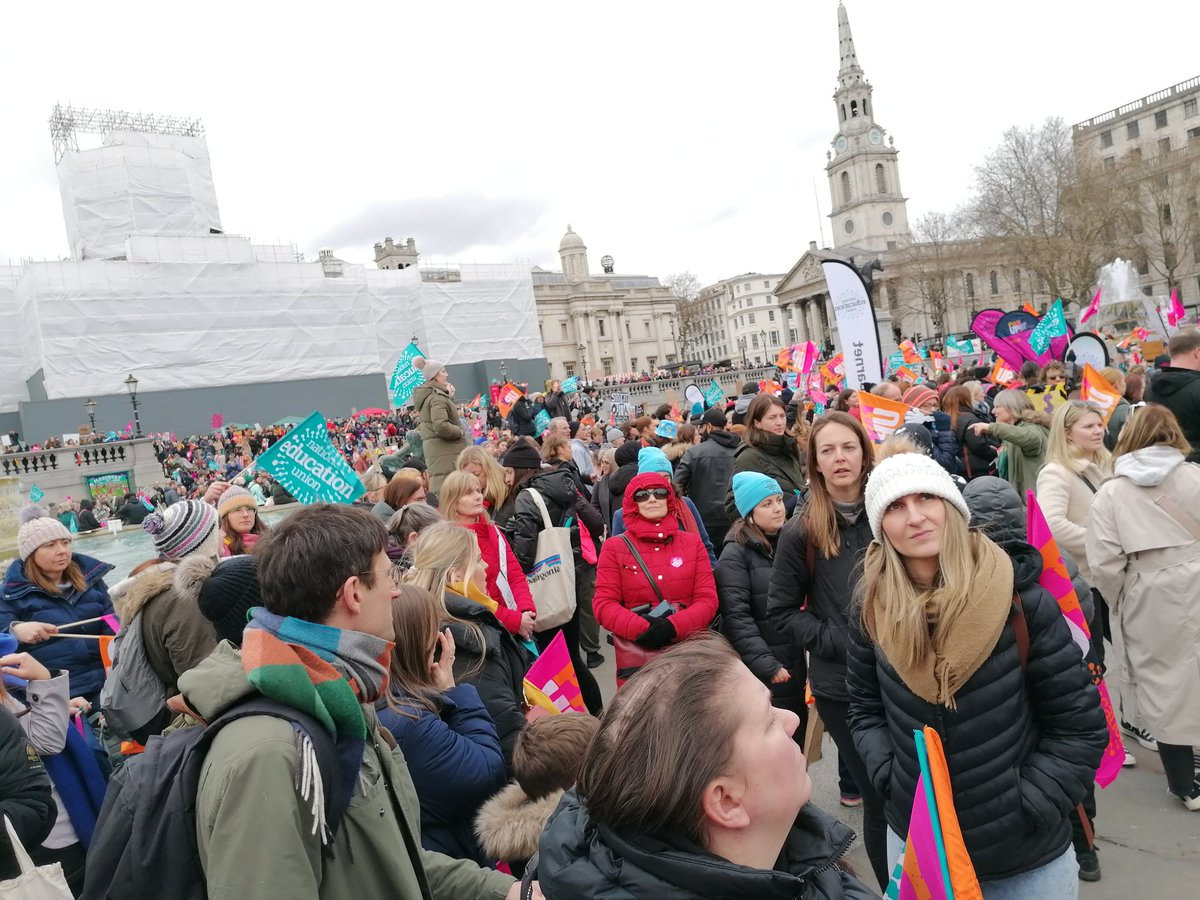Trafalgar Square rally. HEY UP.... PAY UP