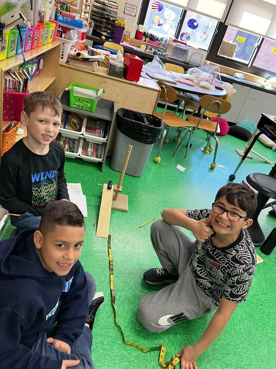 laur_campbell's tweet photo. Third graders @WatsonRVC conducted an experiment to see if different surfaces affected the distance the car traveled #forces #gravity #friction #WatsonWildcats https://t.co/0Vy3El6CM6