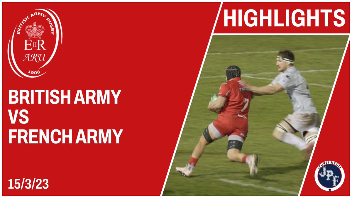 jpfsportsmedia's tweet photo. Highlights from this evening's contest between @armyrugbyunion vs French Army are now available: https://t.co/0GEh7fTtEa #ArmyRugby https://t.co/0egg1zuTju