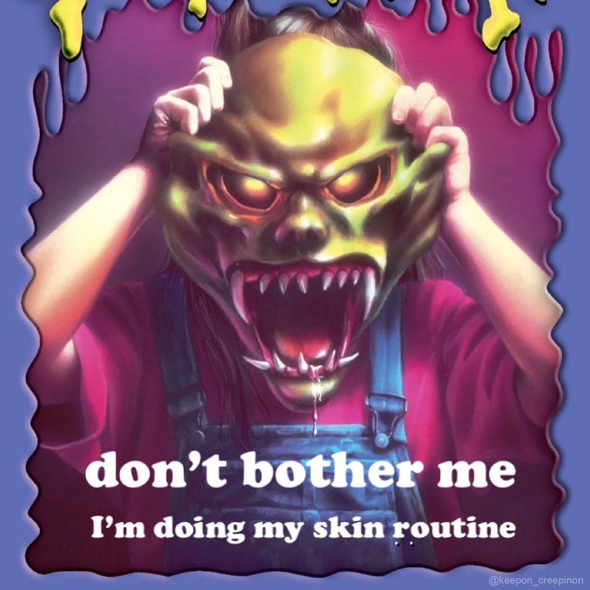 keepcreepinon's tweet photo. 💅🏻@RL_Stine knows it’s called self scare https://t.co/cnSmUQ0Dyf