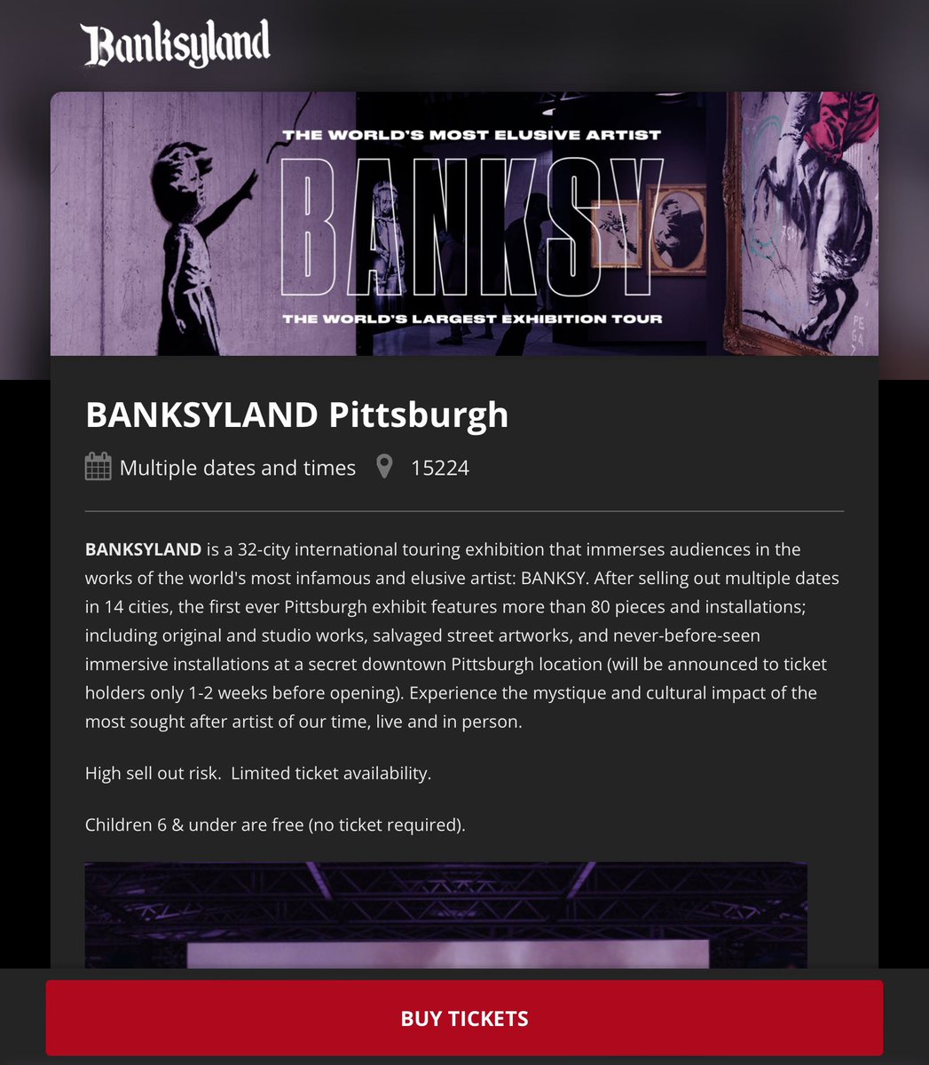 Got my tickets today! <a href="/banksy/">Banksy</a>