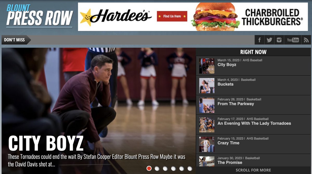 The Tornadoes get after it early Thursday, Alcoa opening against Pear Cohn at 10 a.m. CST at the Class 2A state tournament in Murfreesboro. To prime your pump to be up and ready, see "City Boyz" at blountpressrow.com for a little mood setter. 

Go Tornadoes!