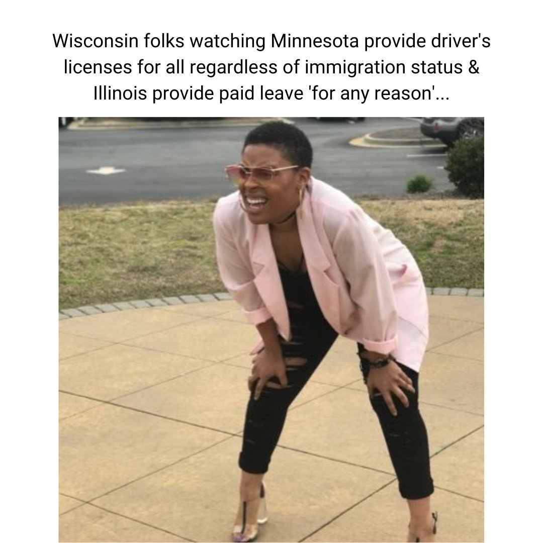 KidsForwardWI's tweet photo. #Minnesota now allows every parent to get a driver's license.
#Illinois passed paid leave.
The impact these could have on #Wisconsin's families would be huge. The state legislature needs to support the Governor's proposals so we can have the same.
#WisconsinBudget #SquatBae https://t.co/3gULC2DUT7