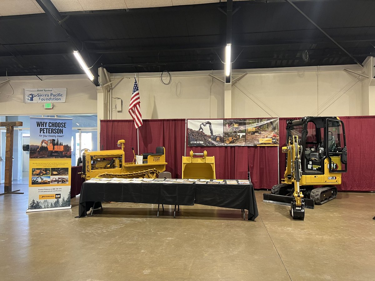 PetersonCat's tweet photo. Almost ready for the Redwood Region Logging Conference in Ukiah! We'll see you tomorrow through Saturday! #rrlc https://t.co/IXovbFzVn8