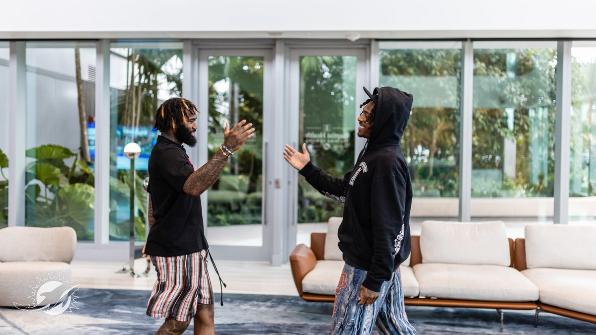 MiamiDolphins's tweet photo. This duo. 😈 https://t.co/p6q4upUWPe