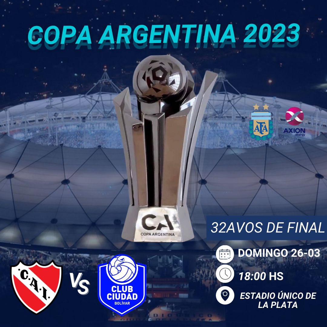 #CopaArgentina2023

🔵 Ya tenemos Fecha, Horario y Sede para Nuestro Debut en la Copa 🏆!! 😬

🔵 Allá Vamos La Plata!! 🤗

🔵 #VamosCele💙