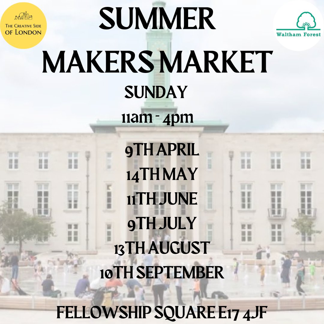 Apply today to exhibit at the iconic Fellowship Square in the heart of Walthamstow.
In collaboration with <a href="/wfcouncil/">Waltham Forest Council</a>
forms.gle/mF5iWAuyoMiNCh…