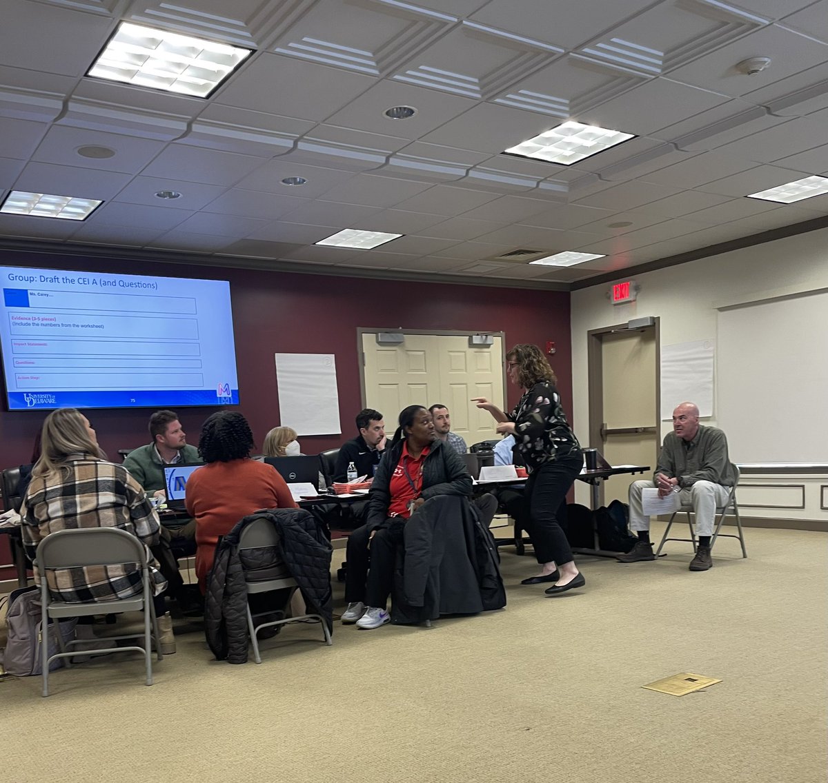 atraversDE's tweet photo. Lots of learning @ #DTGSS Day 4 training led by @UD_DASL colleagues @AmyMGrundy @DrAnnLittle @michelesavage72 in partnership w/ @DEDeptofEd Educator Excellence team @AngieSocorso. We practiced writing CEI-A & questions for debrief & learned tips 4 using DE growth & support system https://t.co/quLNnPfZzL