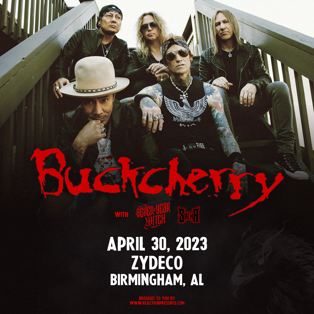 officialsinema's tweet photo. On April 30th we are opening for Buckcherry with Seven Year Witch at Zydeco in Bimringham, AL. Come out and have a good time with us! https://t.co/yQDujfgtHJ