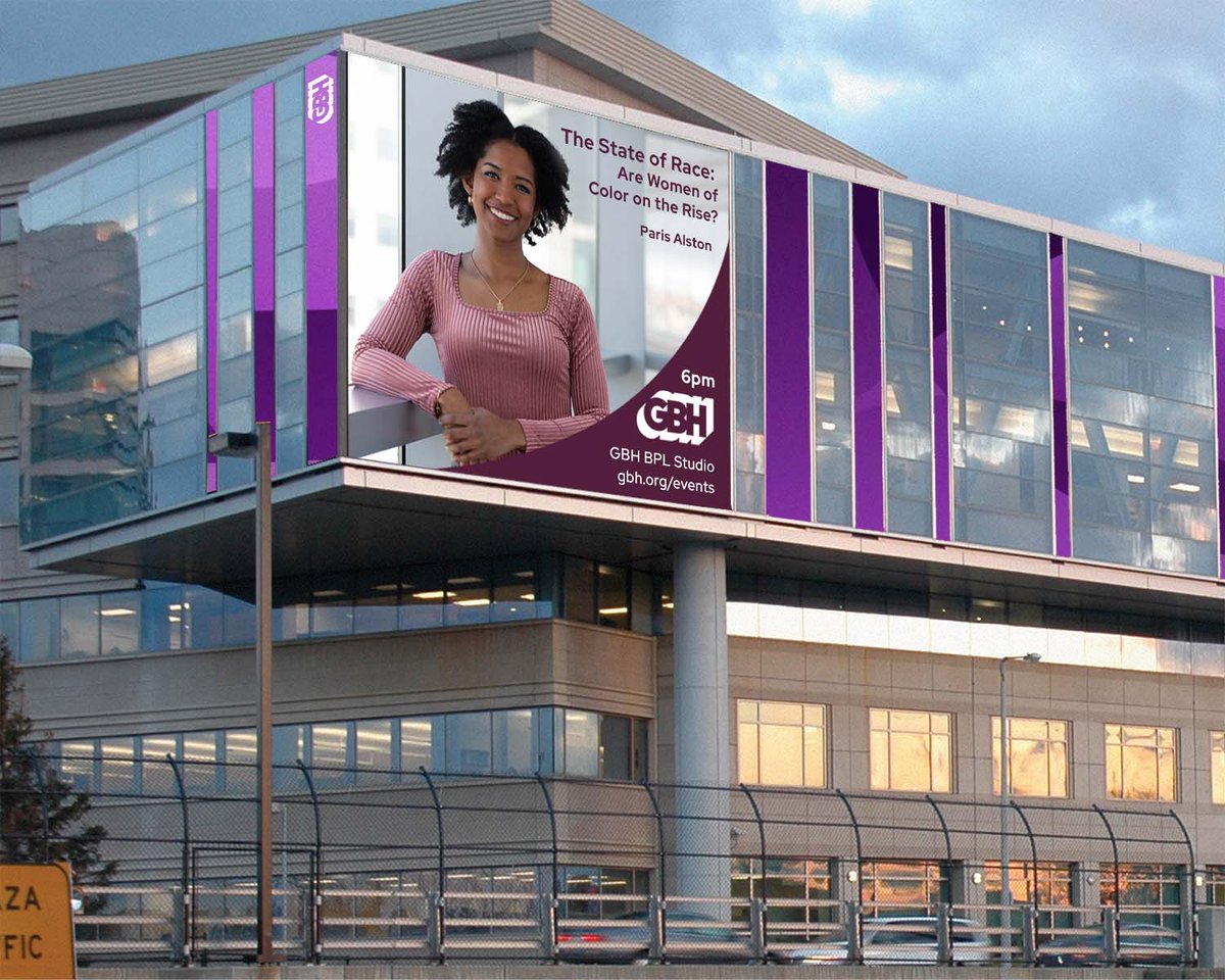 GBH's tweet photo. Featured on today's #GBHMural: 
@GBHNews's @BonjourParis_ 

She'll be in the host chair for tonight's "The State of Race: Are Women of Color on the Rise?," a free forum at the @GBH @BPLBoston Studio: https://t.co/aGdF4bNzl0 https://t.co/ytUQ2e8Qwb