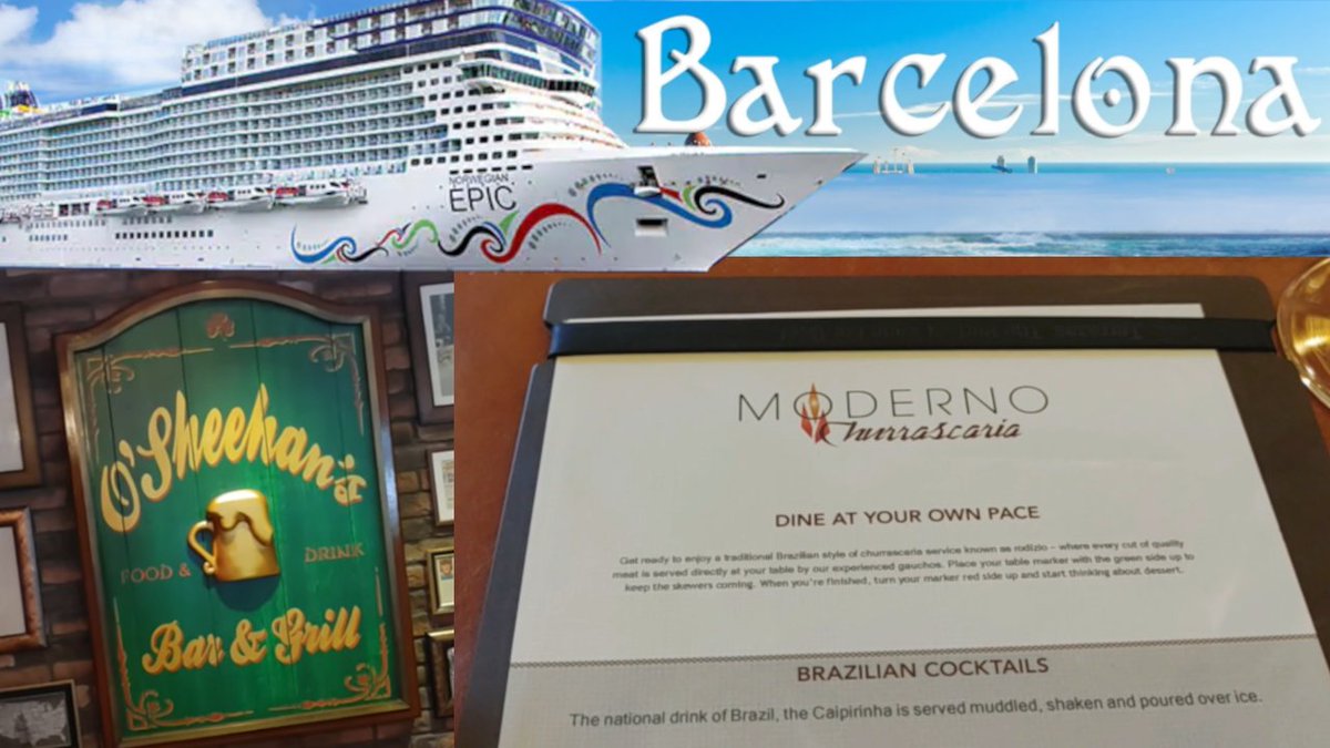 youtu.be/e_zLefFGVn8
Join us for breakfast at O'Sheehan's Bar & Grill and dinner at Moderno Churrascaria on the Norwegian Epic NCL.
#NorwegianEpic #OSheehans #Moderno #Norwegian #Epic #NCL #OSheehansBarandGrill #BarandGrill #Bar #Grill #ModernoChurrascaria #spain #barcelona