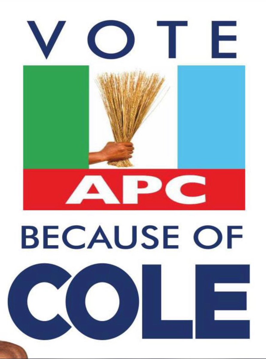 SoprialaMembere's tweet photo. Vote APC because of Cole because we are Cool with Cole ✅✅✅
#WeGoDoAm
#TonyeColeForUs
#Tonye4Governor https://t.co/34dt3P9X6x