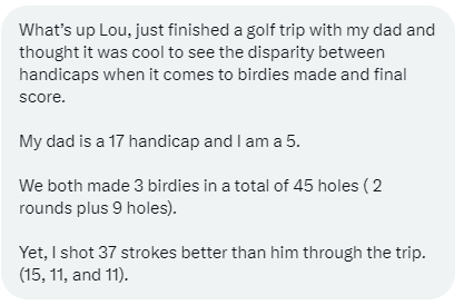 Lou Stagner (Golf Stat Pro) tweet media