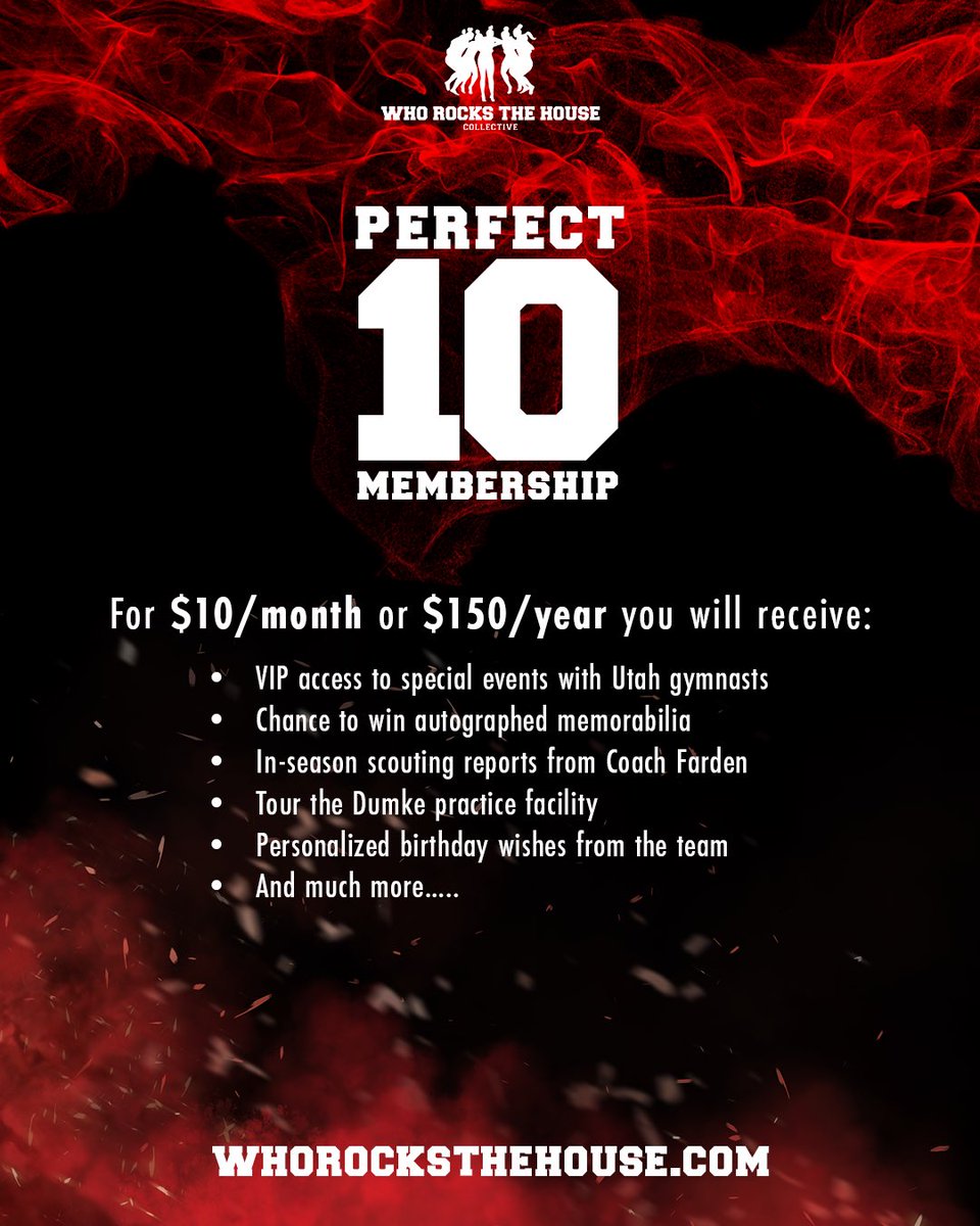 Join by Saturday to become a <a href="/UtahGymnastics/">Utah Gymnastics</a> Insider and get free access with your badge to the WRTH VIP Suite at Pac12 Championships!

Only $10/month or $150/year!

📅 Saturday, March 18
🕐 5pm to Meet Finish
📍 Maverik Center