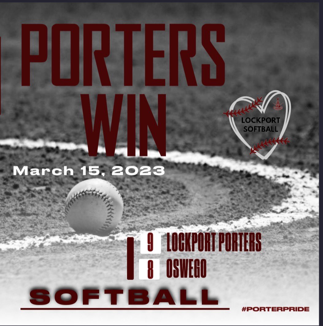 PORTERSoftball1's tweet photo. Porters Win!! https://t.co/He4ctEnKEA