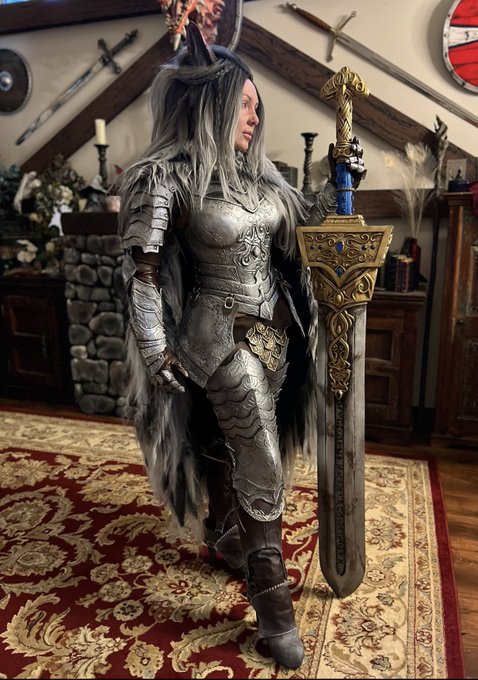 I just like this photo of when I first tried on all my finished armor. I WAS SO TIRED AND PROUD. I MADE